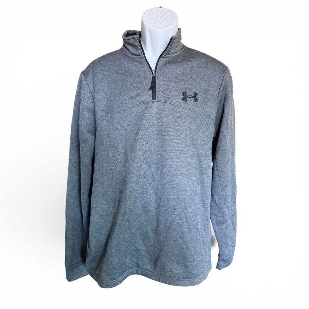 Mens Under Armour Fleece Coldgear 1/4 Zip Pullover Activewear Jacket - Sz M
